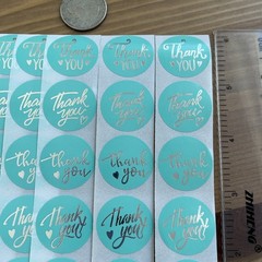 100pcs Thank You Stickers 1 inch Small Business Decorate Envelopes Sealing
