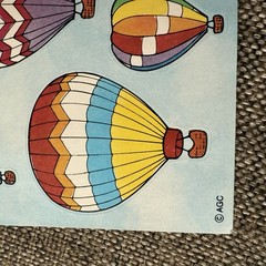 Vintage Mrs. Grossman’s Hot Air Balloons Sticker Sheet Style + AGC Sheets Read