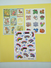 Large Sticker Lot of 35 assorted Sticker Sheets mostly vintage
