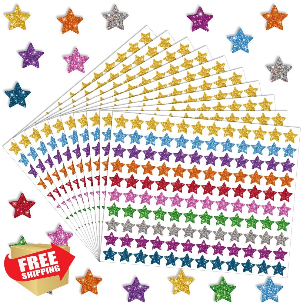 Lincia 1200 Pcs Star Glitter Stickers