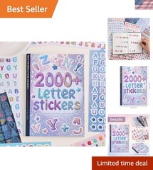 2000+ Pcs Alphabet Sticker for Journaling,Fun & Colorful Craft Letter Sticker…