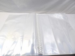 Large Reusable Scrapbook Sticker Storage spiral 50 clear sheets 3 compartment