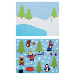 Oriental Trading Winter Snowy Landscape Sticker Scenes, 11″ x 8 1/2″, Mega Bulk