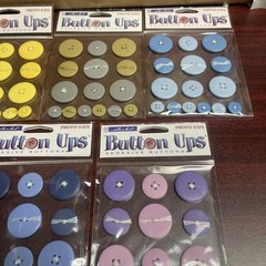 Sticko Button Ups Adhesive Buttons 5 packages different colors