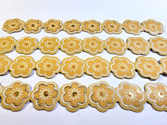 Yellow Flowers Gold Foil Accents 4 pc ~ 6″ x 3/4″ Stickers K&Company