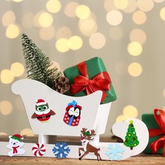 Winlyn 522 Pcs Bulk Assorted Christmas Stickers Christmas Crafts Foam Self-Adhes