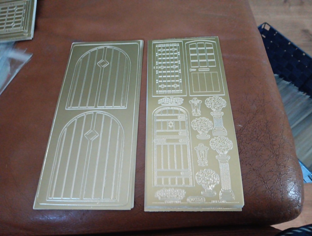 2X STICKERS SCRAPBOOKING NEW (ST1179) F / Windows/Door/ GOLD/