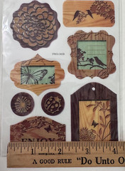 Crafter’s Square 8 Magic-On Stickers Nature Birds Butterfly Scrapbooking Sticker