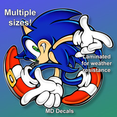 Sonic the Hedgehog Sticker or Magnet, laminated and glossy, Sonic Adventure