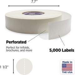 Crystal Clear Polystyrene Seals, 1.5″, 5000 Ct