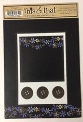 VINTAGE BLUE FLOWERS Die-Cut Frame (5pc)My Mind Eye•This & That•Button •Fabric••