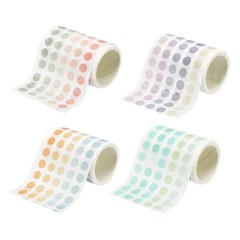 5000 Dots Washi Tape Round Coding Labels Roll 8mm Self-Adhesive Multiple Colors