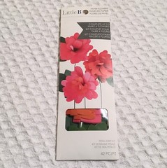 LITTLE B Paper Flowers Petal Kit 2 Kits Bright Mum 100494 Plum Carnation 100485