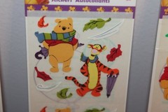 VTG Disney Winnie the Pooh Sandylion 3 packs Stickers Sealed Tigger fall ABC 123