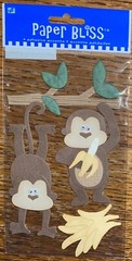 Paper Bliss Monkeying Around Monkey Banana Zoo Jungle Animal Google Eyes Tree 3D