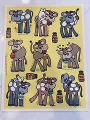 Hallmark Silly Scents Chocolate Milk Scratch Sniff 1983 RARE One Sheet Cow Theme