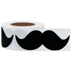 Hybsk 200pcs Fake Mustache Stickers 8cm x 4cm Black Moustache Baby Shower Lit…