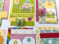 #K119 – HAPPY SPRING EASTER DOODLEBUG SCRAPBOOK GREETING CARD KIT 35pcs – A2 A6