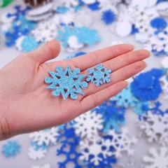 Aneco 500 Pieces Glitter Snowflakes Foam Stickers Self-Adhesive Winter Snowflake