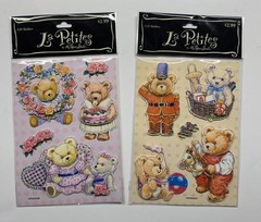 2004 Teddy Bear La Petites 3-D Stickers Paper Studio Lot Of 2 ~ NOS Rare Find