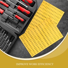 20 Sheets Socket Wrench Tags Adhesive Size Label Peel and Stick Labels