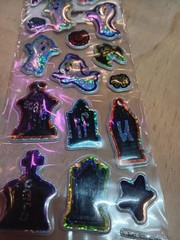 Halloween puffy sticker. Craftbook, novelty