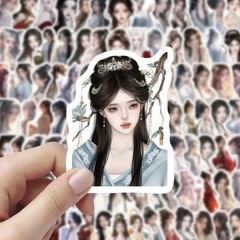 100PCs Beautiful Sexy Asian Women Stickers Waterproof For Journal,Water bottles