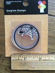 2 NEW Clear Halloween Stamp Trick or Treat Inkadinkado & Cob Web Imaginisce