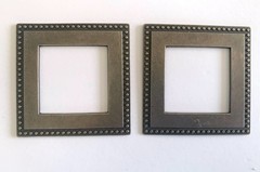 Lot of 2 Making Memories BEADED SQUARE CHARMED FRAMES 2-1/4″ X 2-1/4″