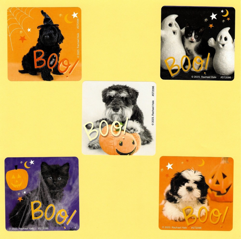 10 Rachael Hale Boo Crew Large Stickers – Halloween – Cat, Dog, Kitten, Puppy