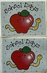 SCHOOL DAYS Stickers(2pc)Provo •Apple*Worm*Reward*Education*Teachers*Gift