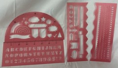 New C.R. Gibson Rose Gold Journal Accessories Organizer Stencils & Stickers