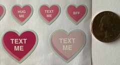 CANDY HEART Stickers (35pc)Sayings…Messages…Love…Valentine’s Day…Card Making…