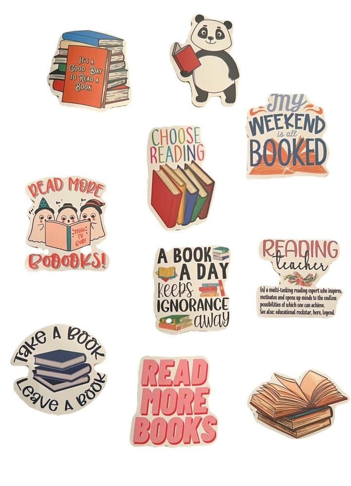 Reading Teacher Stickers Read More Books Lot of 10 Scrapbook Art Crafts