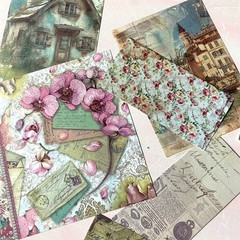 25pc Vintage Scrapbook Paper Pack – Collage Junk Journal Kit Aesthetic