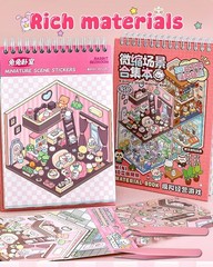 20 DIY 3D Sticker Scene Book for Adults & Kids, Craft Therapy Art Gift