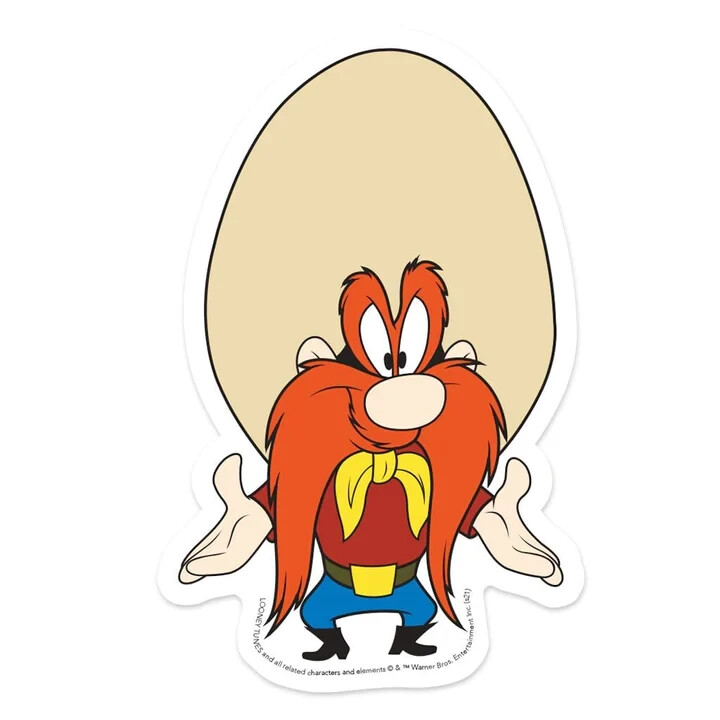 Vinyl Sticker Looney Tunes Yosemite Sam Mustache 3.5 X 3.5″