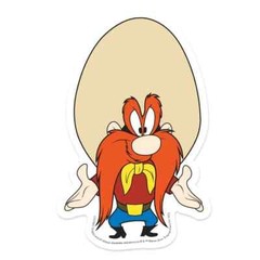 Vinyl Sticker Looney Tunes Yosemite Sam Mustache 3.5 X 3.5″