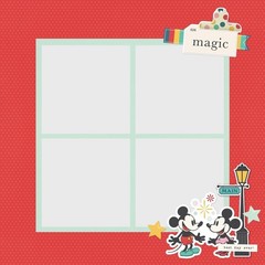 SS Page Pieces DieCuts Say Cheese Happiest Place Disney Mickey Ice Cream Cart