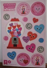 Pipsticks Scratch and Sniff Stickers «Bubblegum»Scent Jan 2021, Valentine Theme