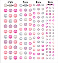 1320 Pieces Self Adhesive Pearl Stickers for DIY Crafts 8 Sheets Colorful Flat B