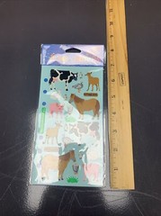 Farm Animal Petting Zoo stickers Stickopotamus Lot of 6 Sealed Vtg cows pigs