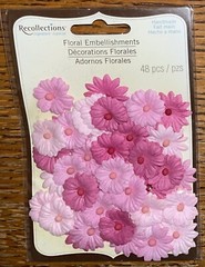 Recollections Layered Flowers Light Dark Pink 3D Card Wedding Scrapbook Stickers