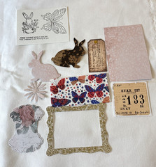 10 Asst + Rabbits Ephemera Supplies For Junk Journal Scrapbooking Card Toppers