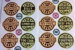 Miss Elizabeth’s WE ARE YOU ARE Mine Circle Mylar Stickers Love Romance Wedding