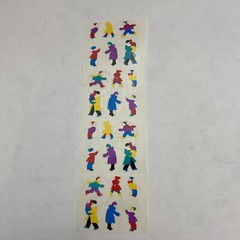 Mrs Grossman’s StickerS TINY PEOPLE/SHOPPERS – 1 Strip of Vintage 1996 Winter
