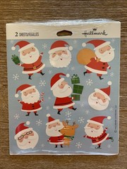 NEW Hallmark Stickers Christmas Holidays Santa – 4 Pkgs – 2 Sheets Per Pkg (T)