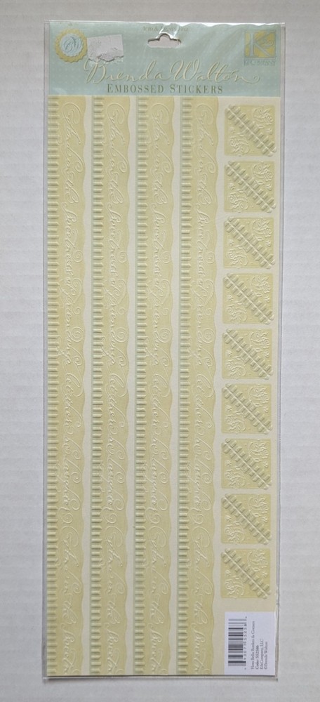 Brenda Walton Flora Bella Borders & Corners Embossed Stickers By K&Company