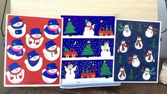 Lot of 3 Vintage Snowman Sticker Sheets 1989 Hallmark AGC Winter Cute