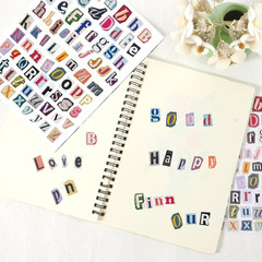Vintage 287PCS Alphabet Letter Stickers for Scrapbooking and DIY Crafts